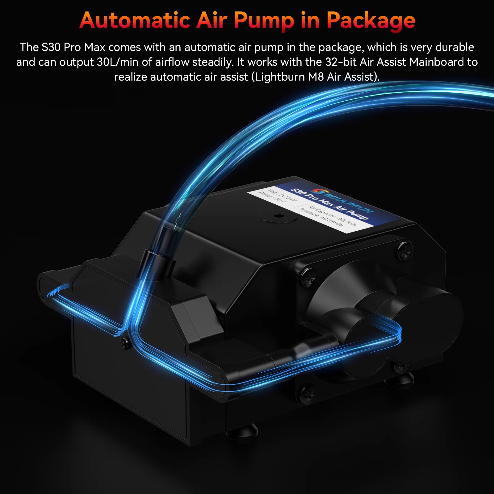 SCULPFUN S30 PRO MAX Laser Engraving Machine Automatic Air-assist System 20W Laser Cutter and Engraver Machine 410x400mm Area