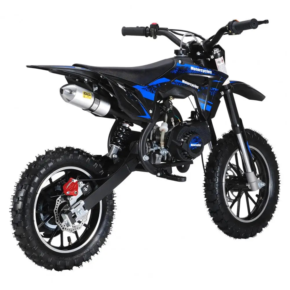 Gas Bike For Kids, Mini Dirt Bike, 49CC 2-Stroke Gas Powered Motorcycle, Shock Absorption Pocket Motorbike, Up to 25 Mph