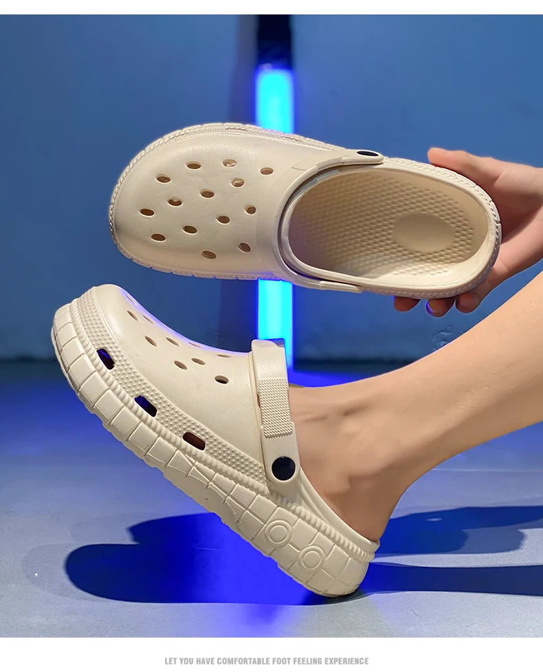 Summer Vacation Style Sandals Men Women Large Size Lightweight Soft Sole Comfort Footwear Men's Women's Slippers