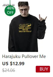 Y2K Hoodies Men Harajuku Hip Hop Letter Graphic Print Loose Sweatshirts 2024 Punk Rock Gothic Clothes Tops Goth Pants Streetwear