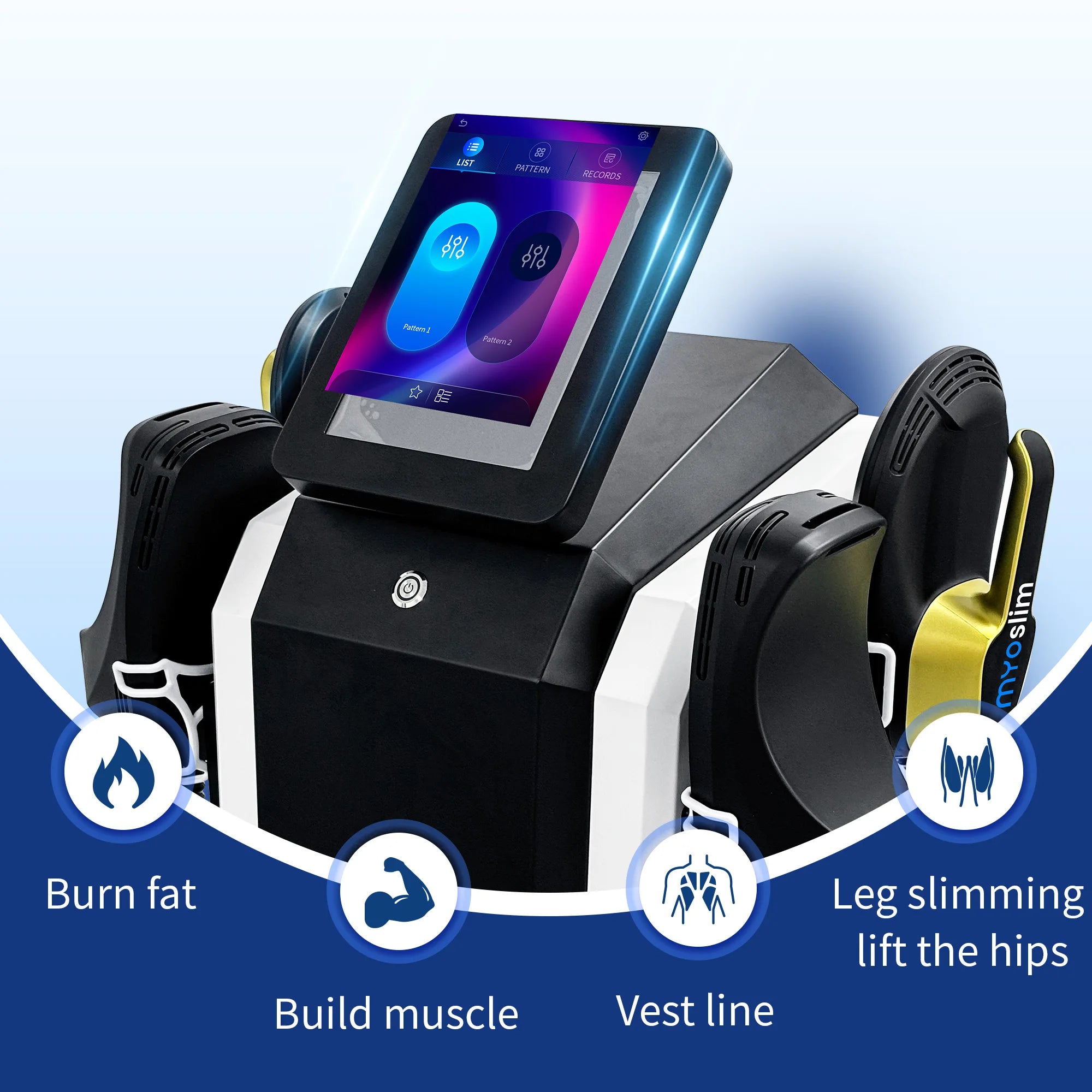Myoslim NEO Folding Screen 6500W 15tes Uses The Latest RF And Technology To Muscle Building Body Shaping And Weight Loss
