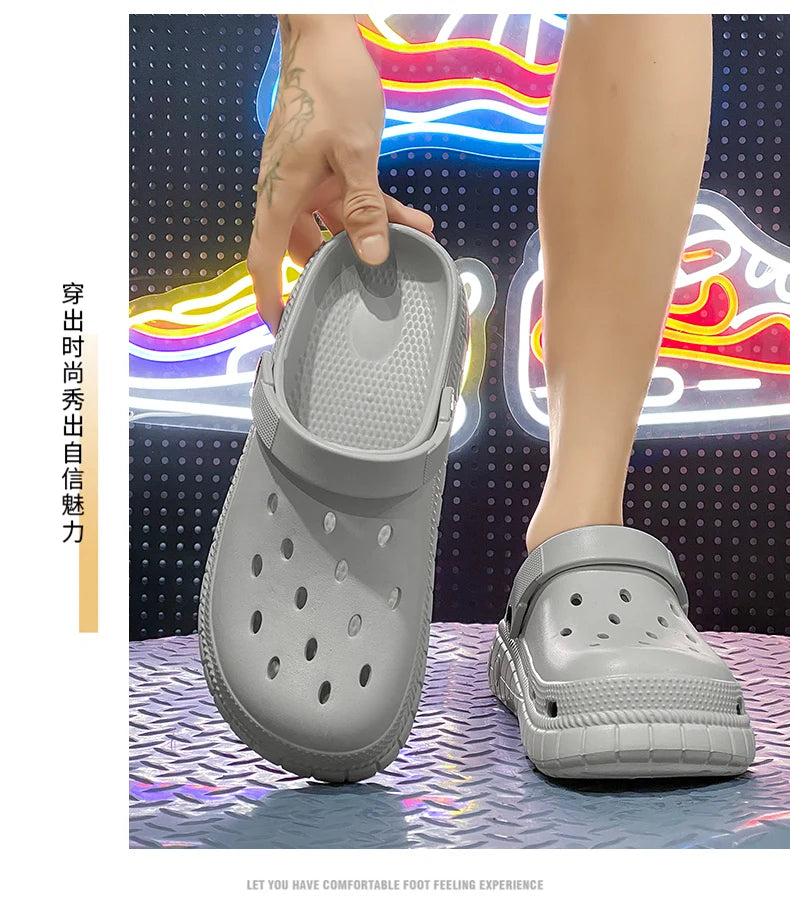 Summer Vacation Style Sandals Men Women Large Size Lightweight Soft Sole Comfort Footwear Men's Women's Slippers