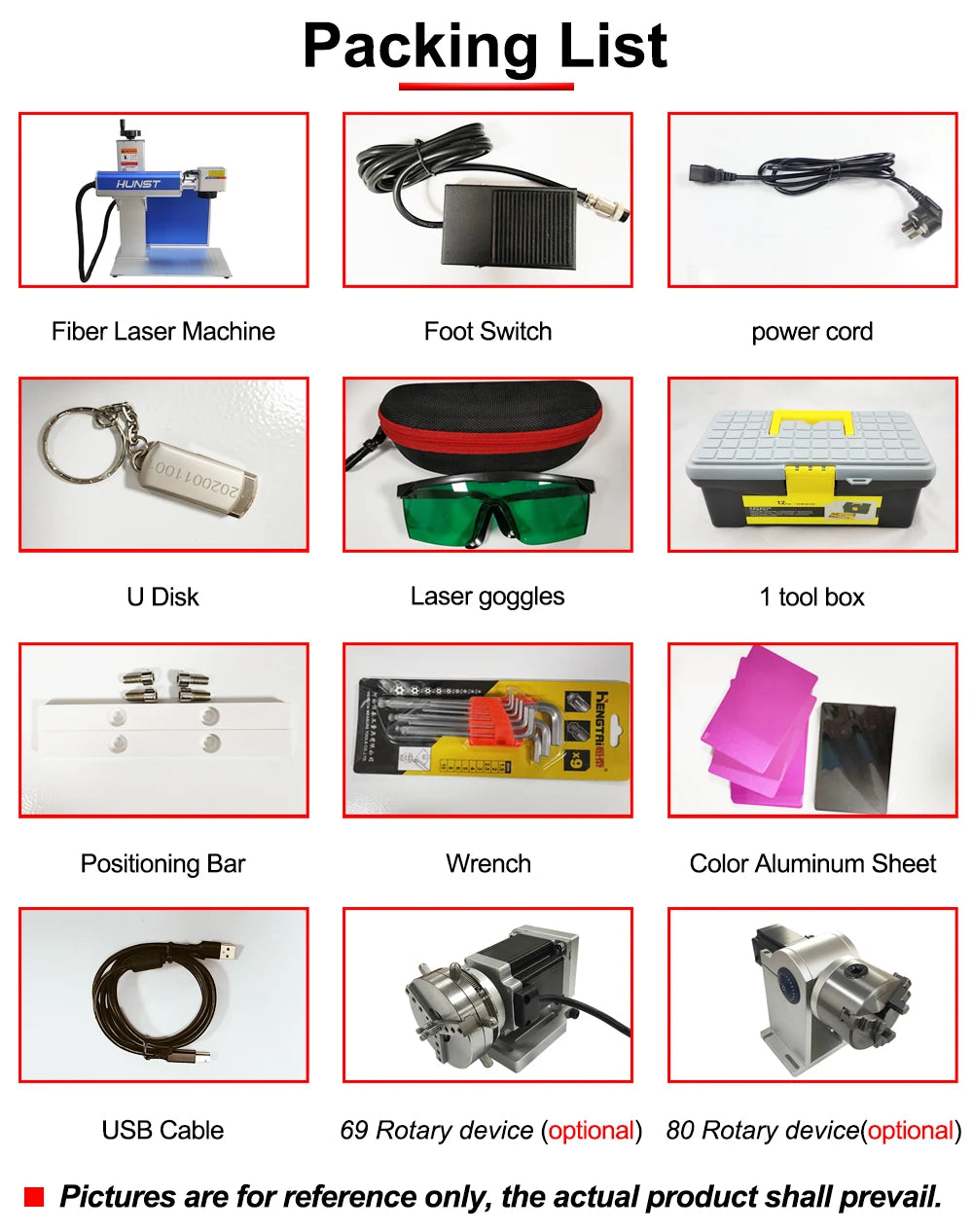 Hunst 50W 30W Fiber Laser Marking Machine Raycus MAX for DIY Jewelry,Gold,Silver,Ring, Bracelet, Metal Cutting Engraving Machine