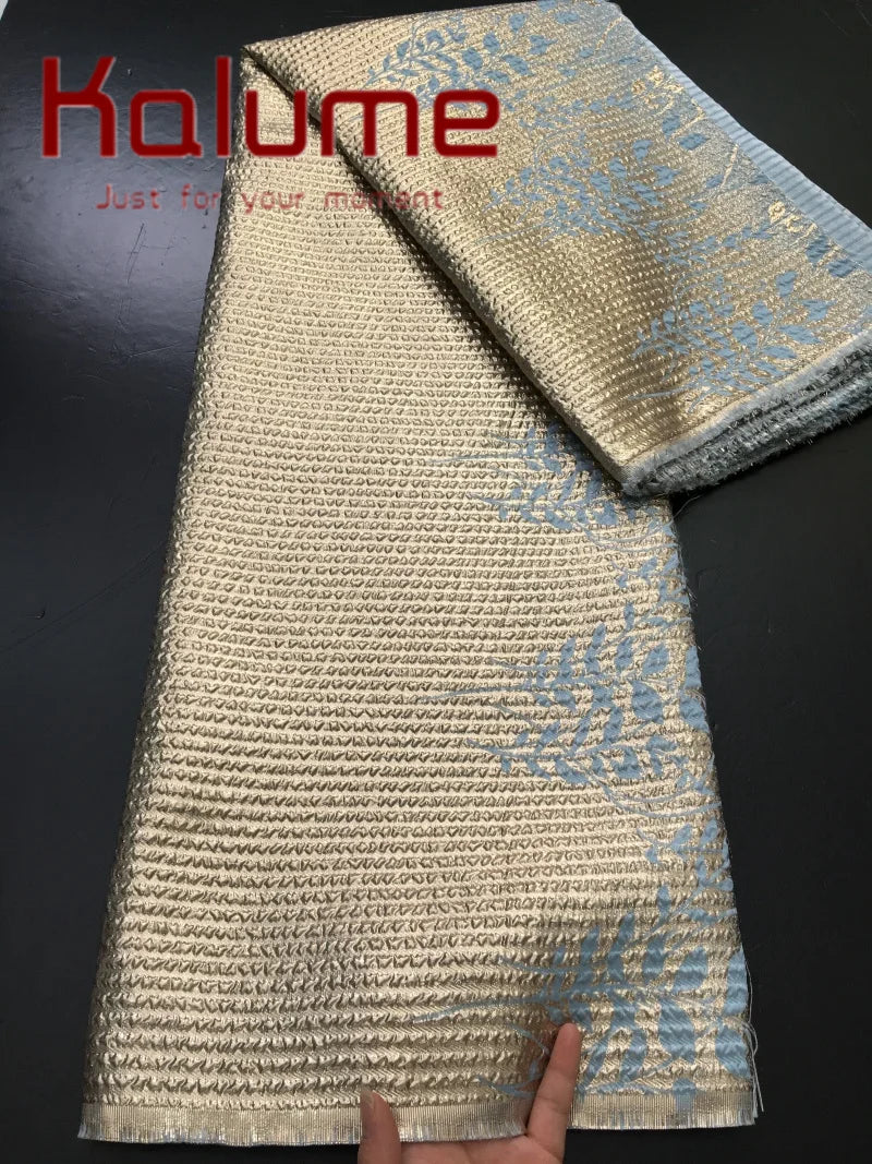 Kalume Lace 2025 Luxury African Brocade Lace Fabric High Quality French Gilding Lace Fabric For Sewing Cloth Party Dress F4442