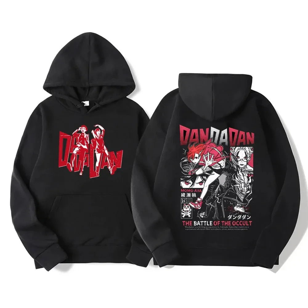 Japan Funny Anime Peripherals Dandadan Graphic Print Hoodies Men Women Harajuku Unisex Vintage Pullovers Oversized Sweatshirts