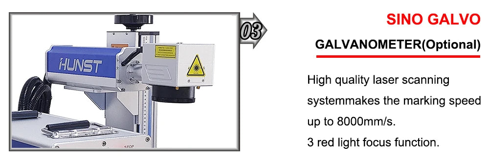 Hunst 50W 30W Fiber Laser Marking Machine Raycus MAX for DIY Jewelry,Gold,Silver,Ring, Bracelet, Metal Cutting Engraving Machine
