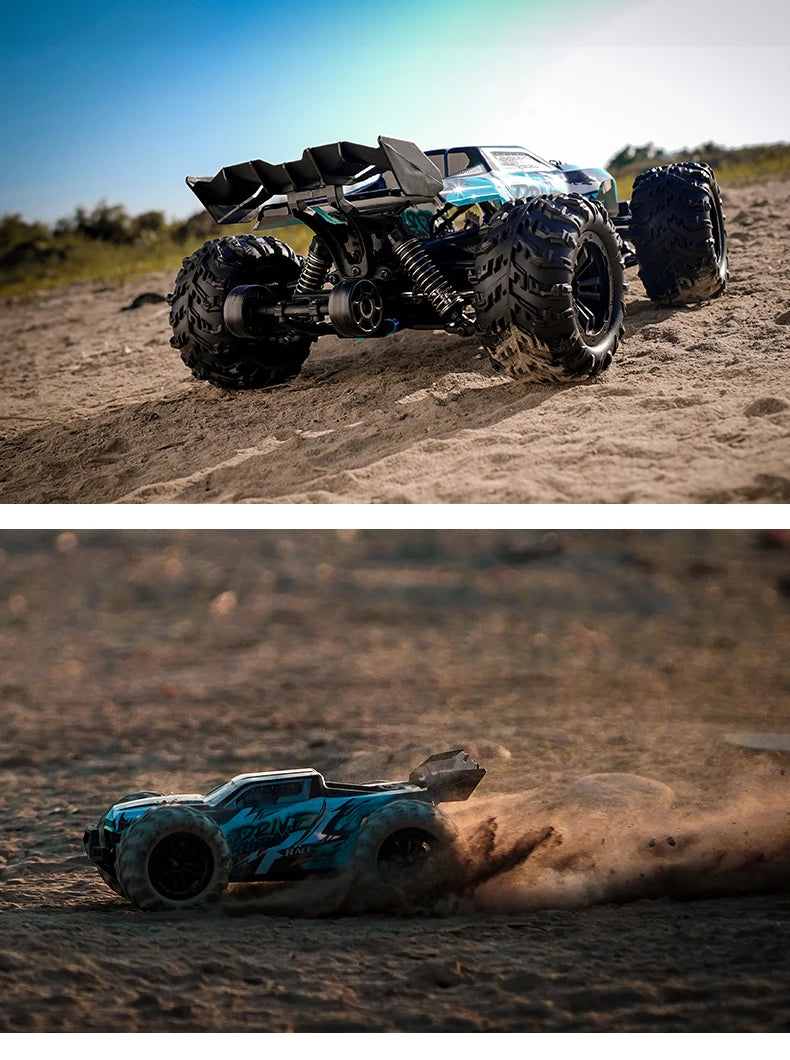 Teeggi 16101 /16102 PRO 1:16 High Speed RC Car With LED Light Drift 70KM/H 4WD RC Off-Road Car Monster Truck Toy For Kid Gifts