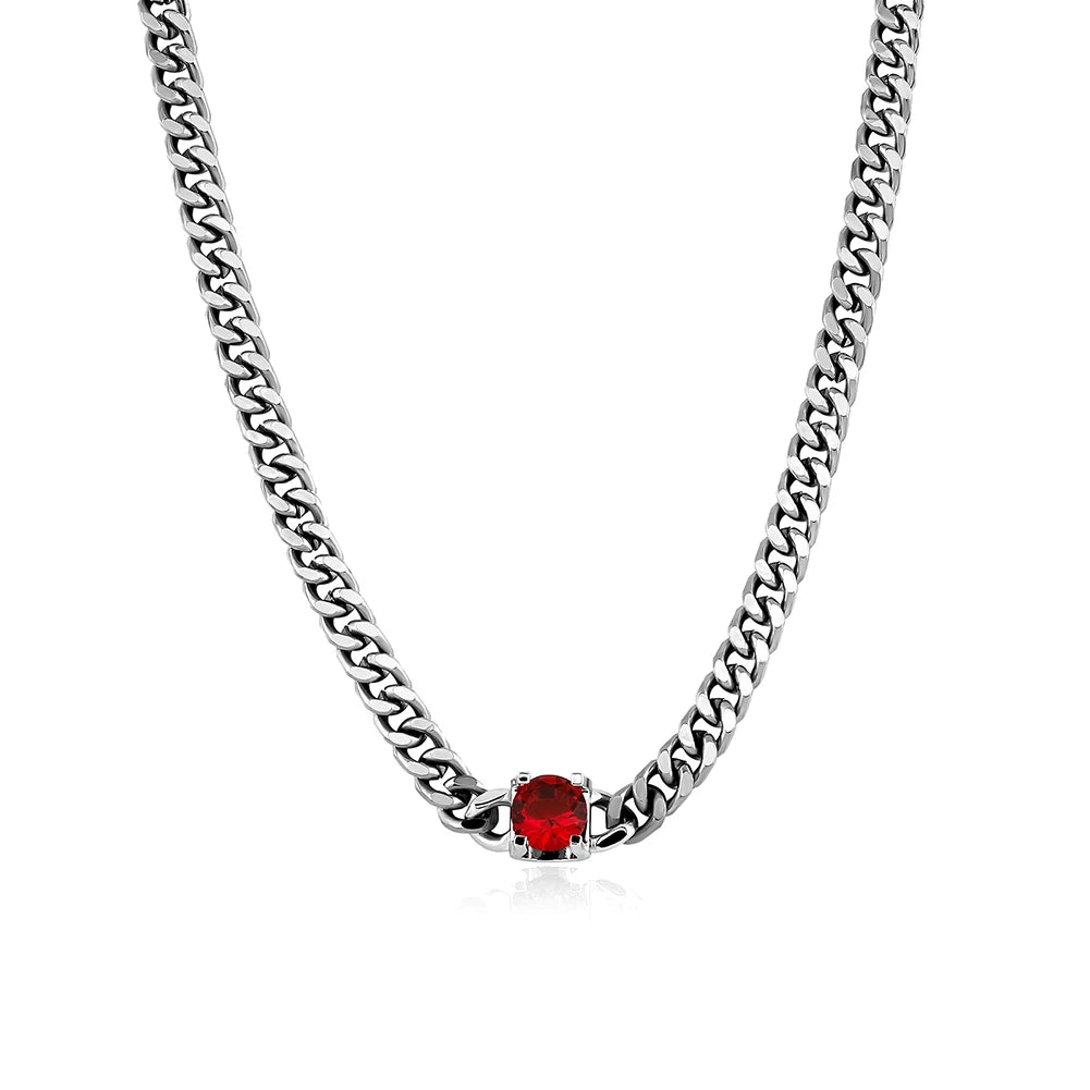 TOPGRILLZ 3MM Stainless Steel Cuban Chain With Cubic Zirconia Hip Hop Silver Gold Color Necklace Jewelry For Women