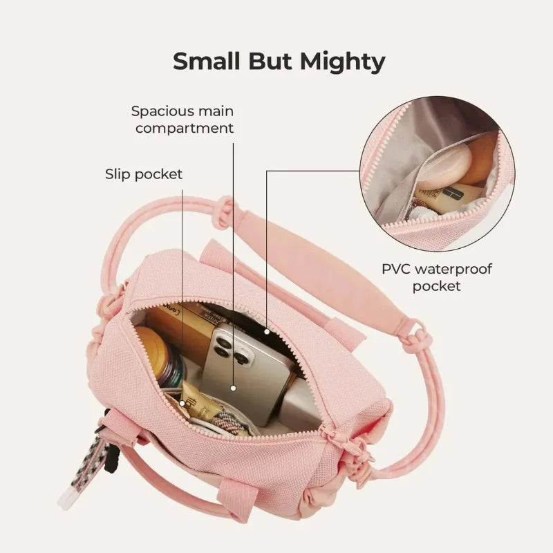 BAGSMART Mini Crossbody Bag Boston-style mini duffel crossbody bag for women, 5L suitable for travel daily use beach outings