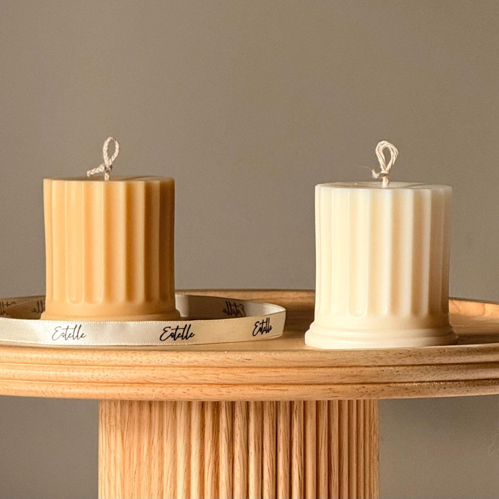 Short Column Pillar Candle | Handmade Decorative Candle