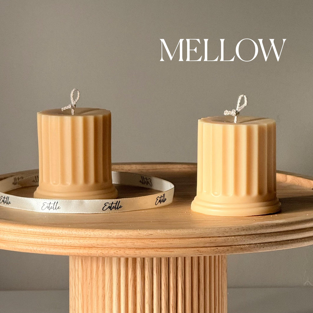 Short Column Pillar Candle | Handmade Decorative Candle