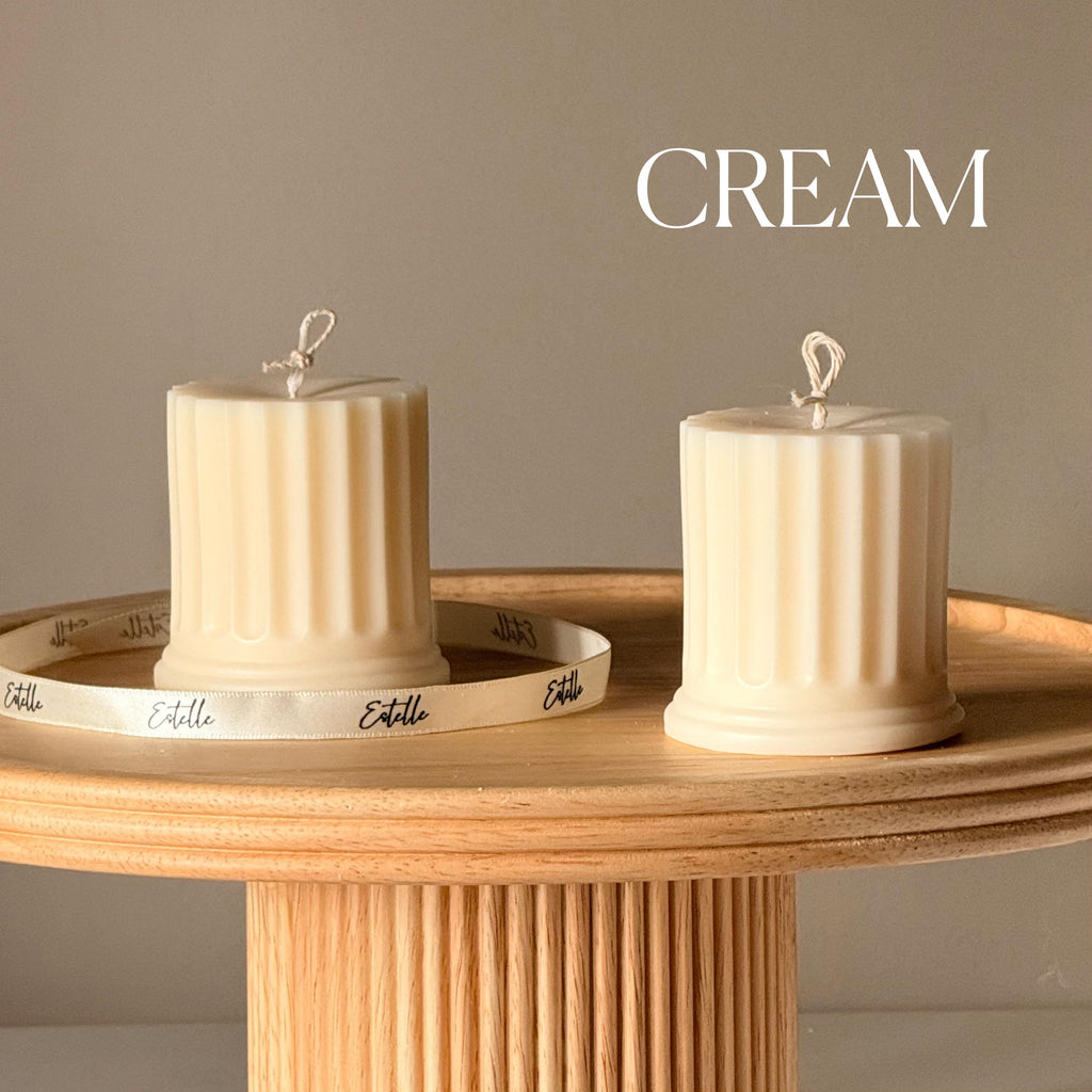 Short Column Pillar Candle | Handmade Decorative Candle